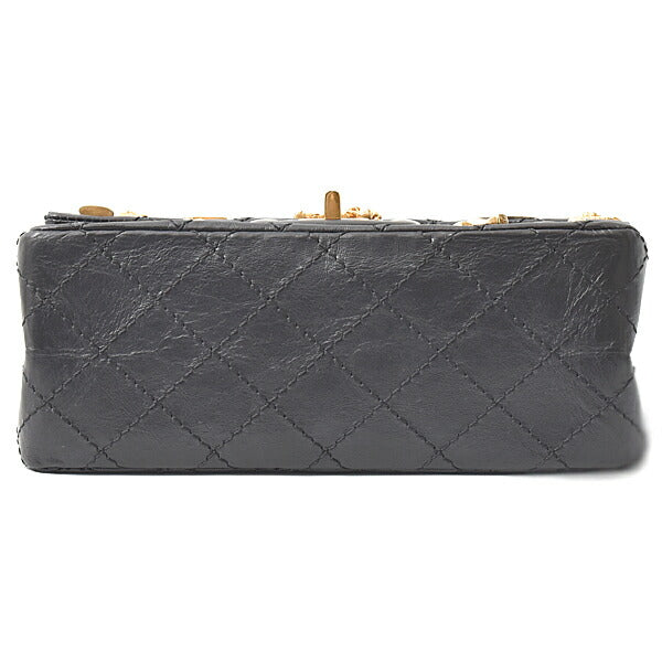 Chanel Leather Icon Charm Chain Shoulder Bag