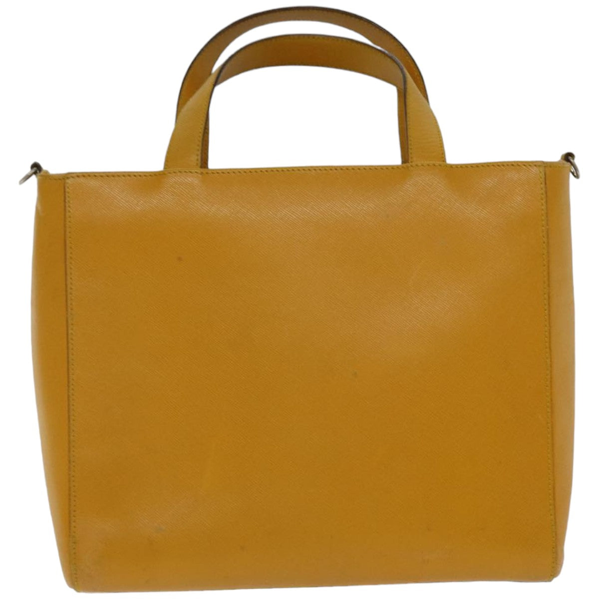 Luxury PradaHand Bag Safiano leather 2way Orange 76420