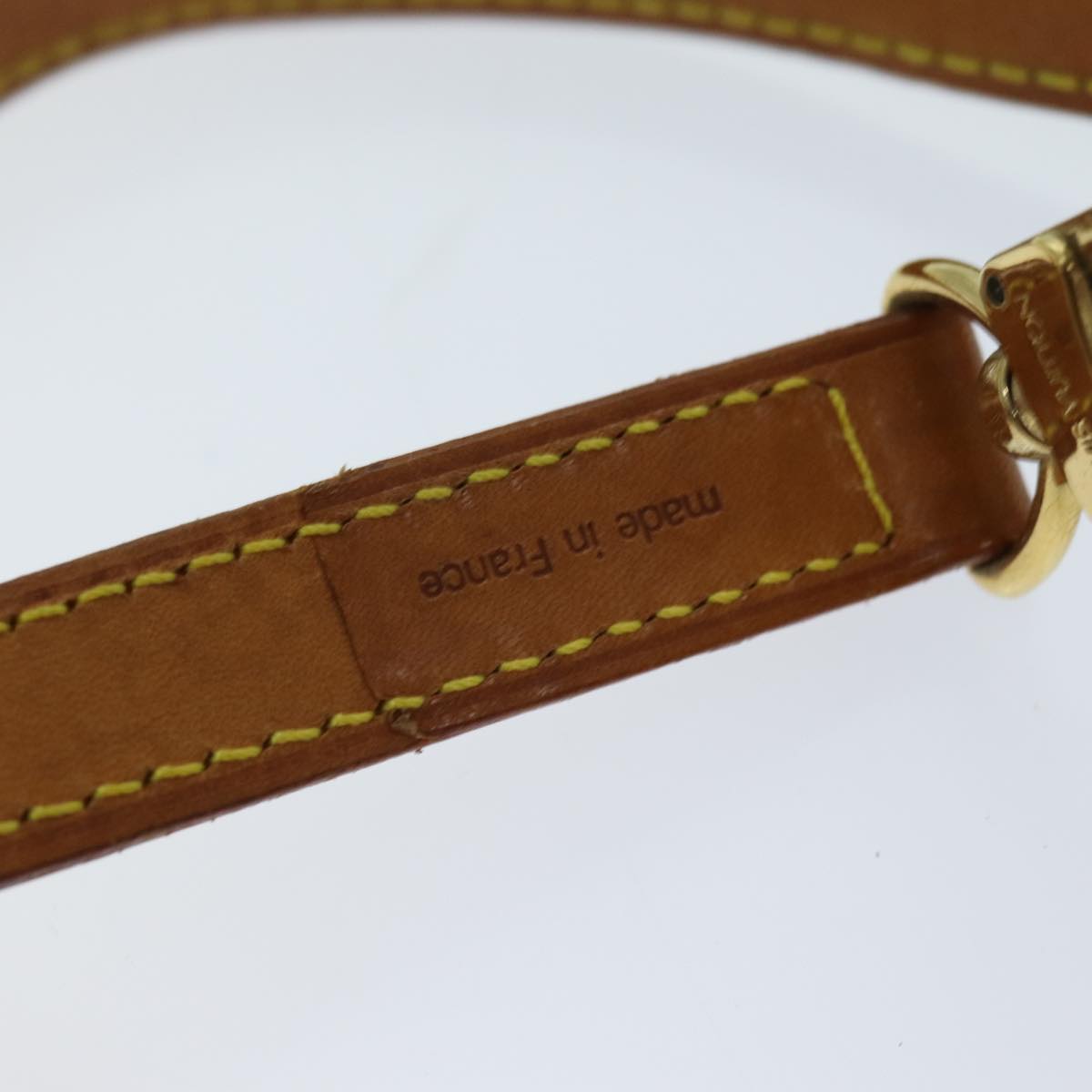 LOUIS VUITTON Shoulder Strap Leather 35.8"" Beige LV 76424