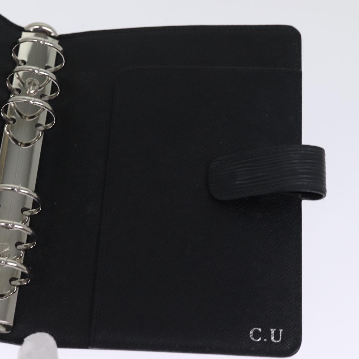 LOUIS VUITTON Epi Agenda MM Day Planner Cover Black R20042 LV 76441