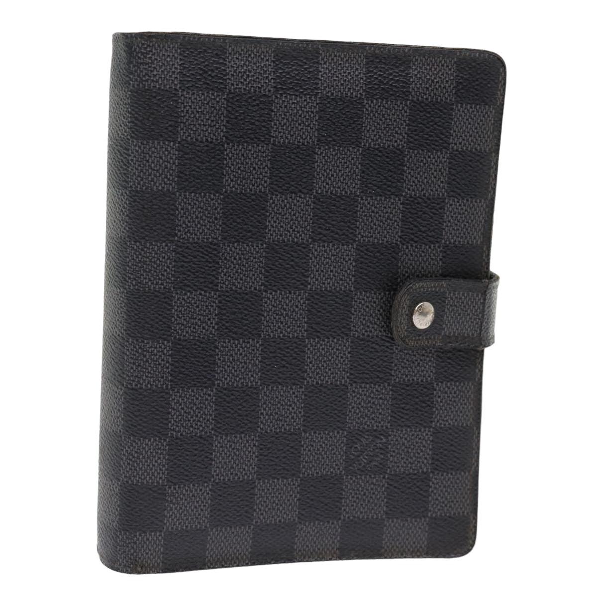 LOUIS VUITTON Damier Graphite Agenda MM Day Planner Cover R20242 LV 76446