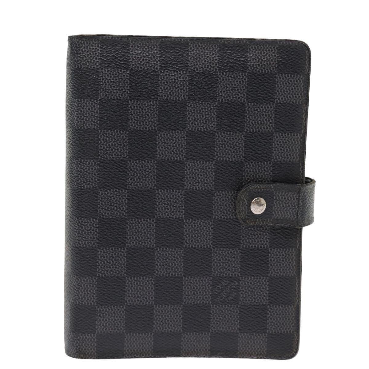 LOUIS VUITTON Damier Graphite Agenda MM Day Planner Cover R20242 LV 76446