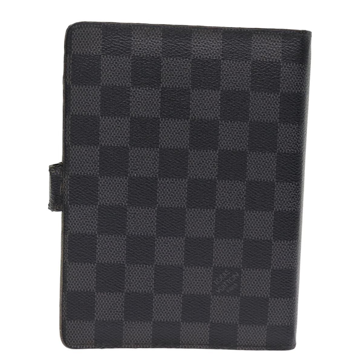 LOUIS VUITTON Damier Graphite Agenda MM Day Planner Cover R20242 LV 76446