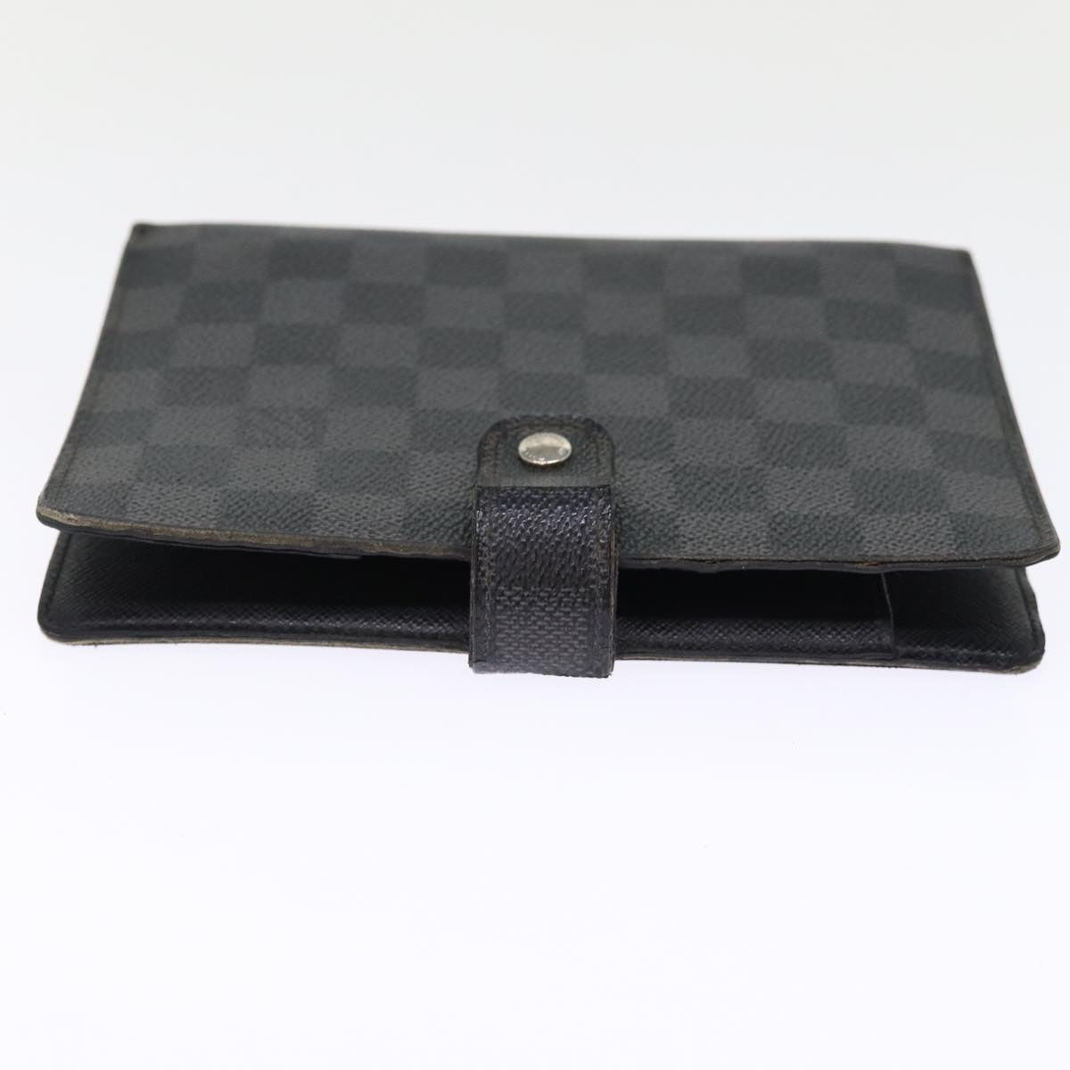 LOUIS VUITTON Damier Graphite Agenda MM Day Planner Cover R20242 LV 76446