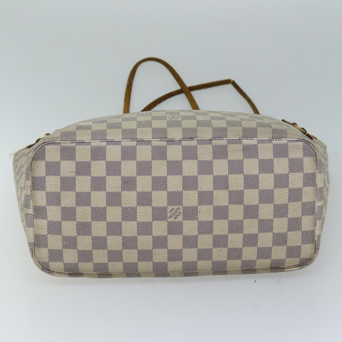 LOUIS VUITTON Damier Azur Neverfull MM Tote Bag N41605 LV 76492