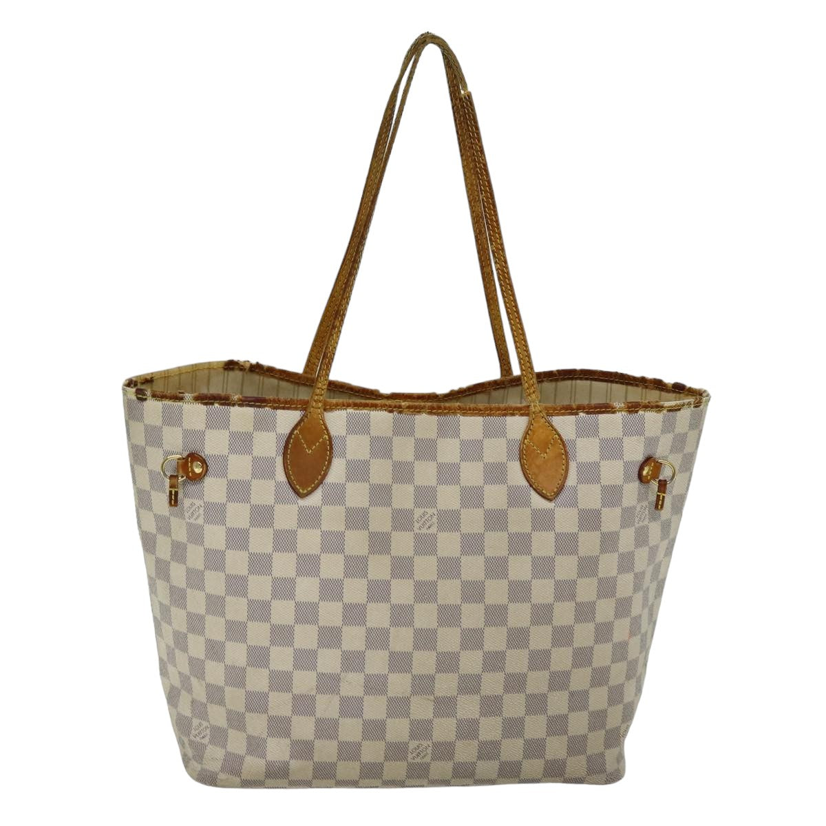 LOUIS VUITTON Damier Azur Neverfull MM Tote Bag N41605 LV 76492
