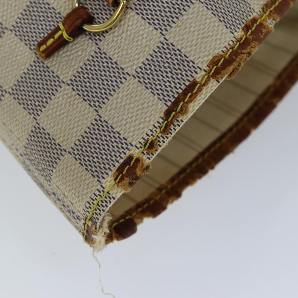 LOUIS VUITTON Damier Azur Neverfull MM Tote Bag N41605 LV 76492