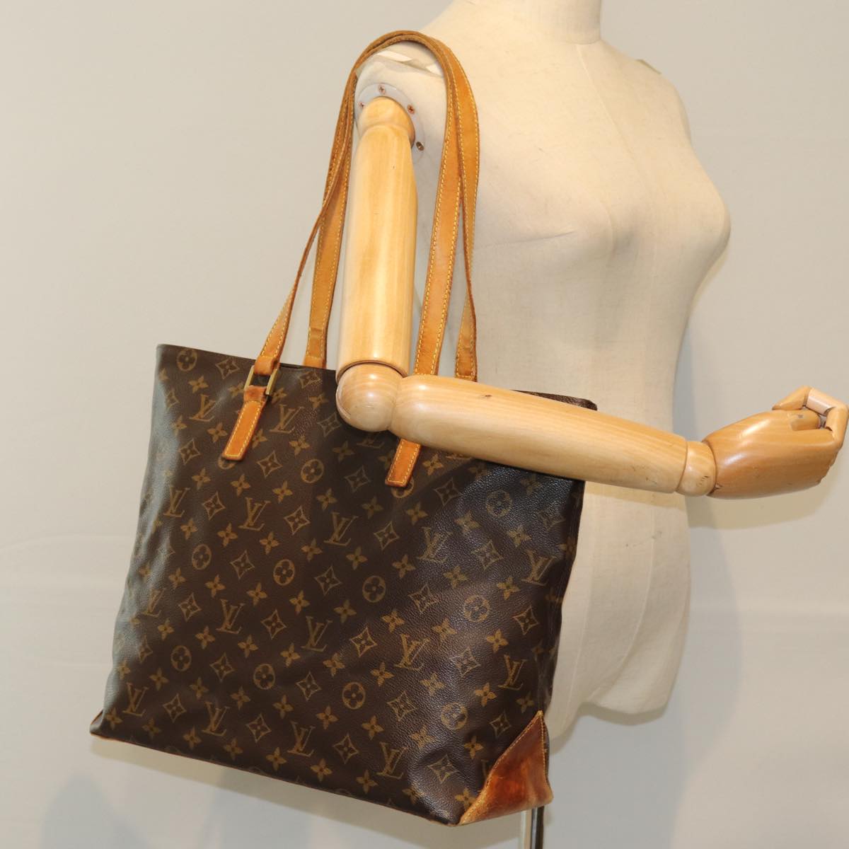 LOUIS VUITTON Monogram Cabas Mezzo Tote Bag M51151 LV 76493