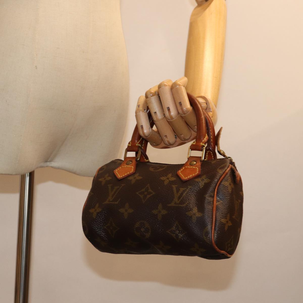 LOUIS VUITTON Monogram Mini Speedy Hand Bag M41534 LV 76504