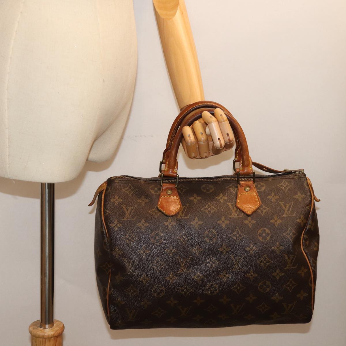 LOUIS VUITTON Monogram Speedy 30 Hand Bag M41526 LV 76521