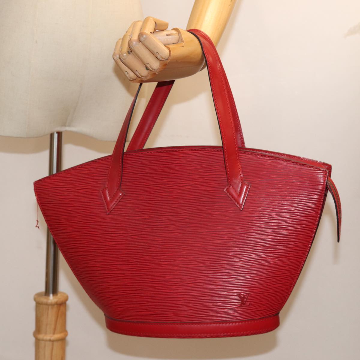 LOUIS VUITTON Epi Saint Jacques Shoulder Bag Red M52277 LV 76530