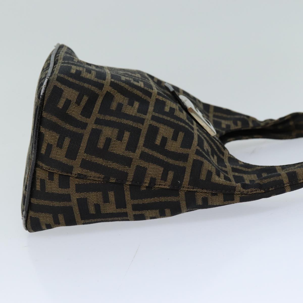 Luxury Fendi Zucca Canvas Mamma Baguette Shoulder Bag Black Brown76559