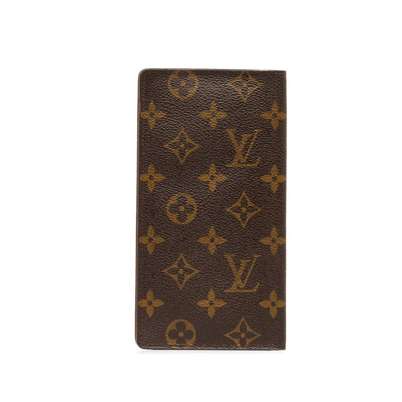 Louis Vuitton Monogram Portcourt Credit Long Wallet Long Wallet M60825 Brown PVC Leather  Louis Vuitton