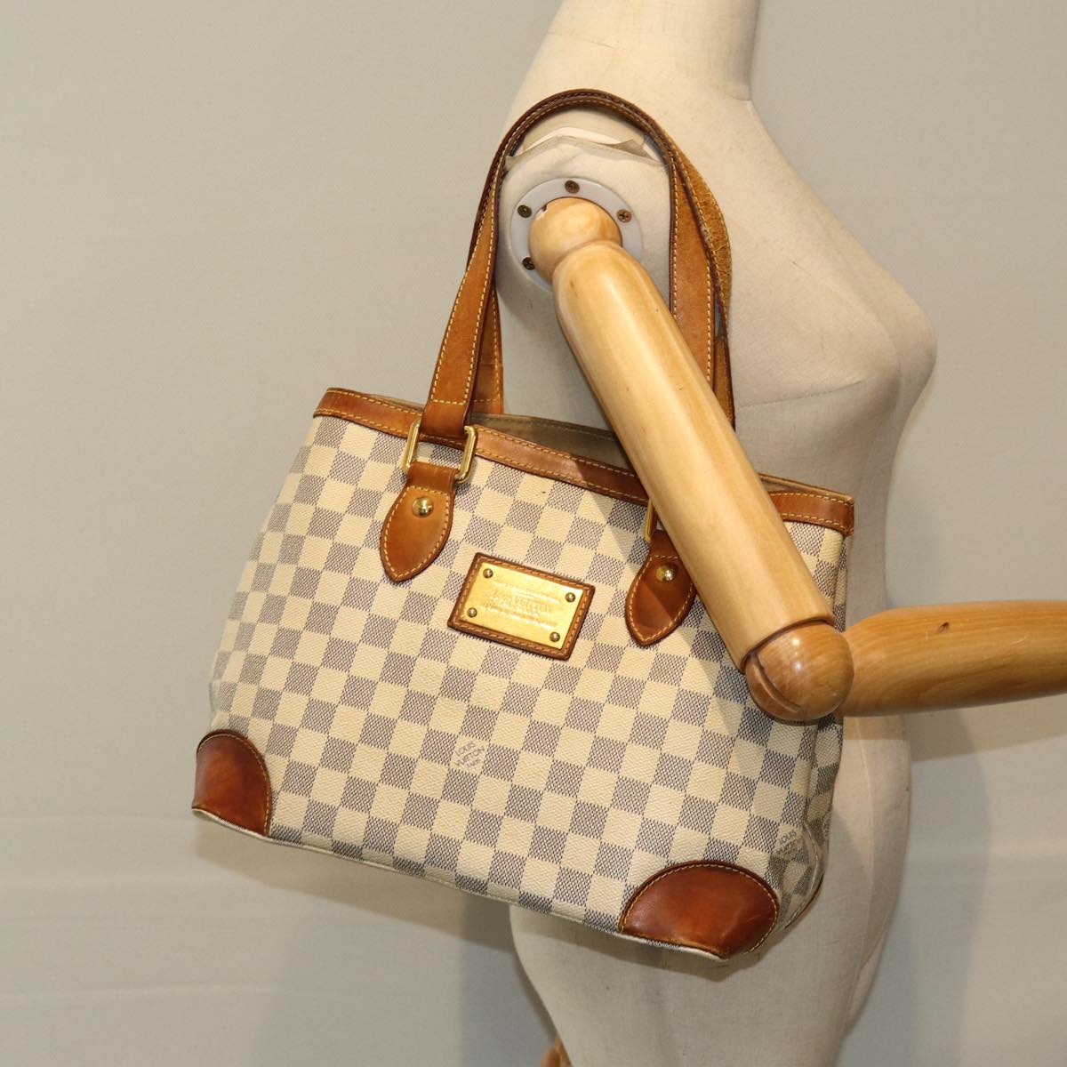 LOUIS VUITTON Damier Azur Hampstead PM Tote Bag N51207 LV 76592