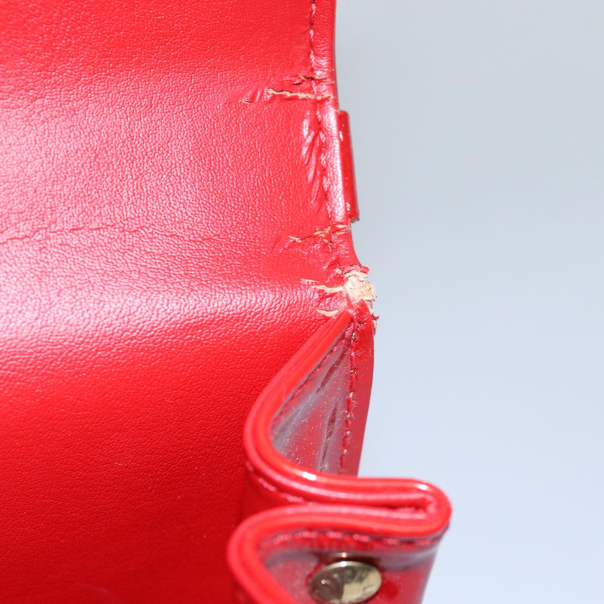 LOUIS VUITTON Monogram Vernis Spring Street Hand Bag Red M91135 LV 76599