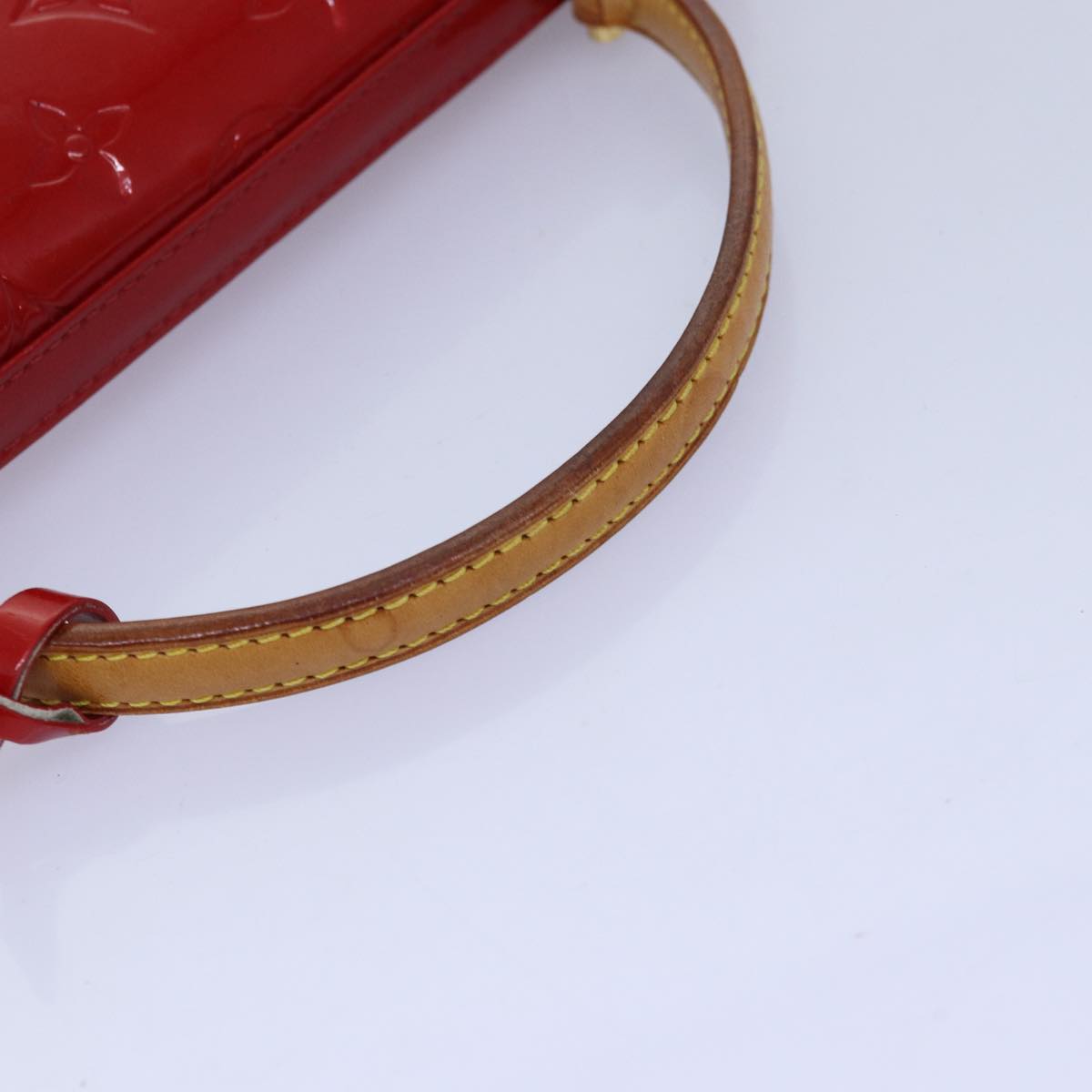 LOUIS VUITTON Monogram Vernis Spring Street Hand Bag Red M91135 LV 76599
