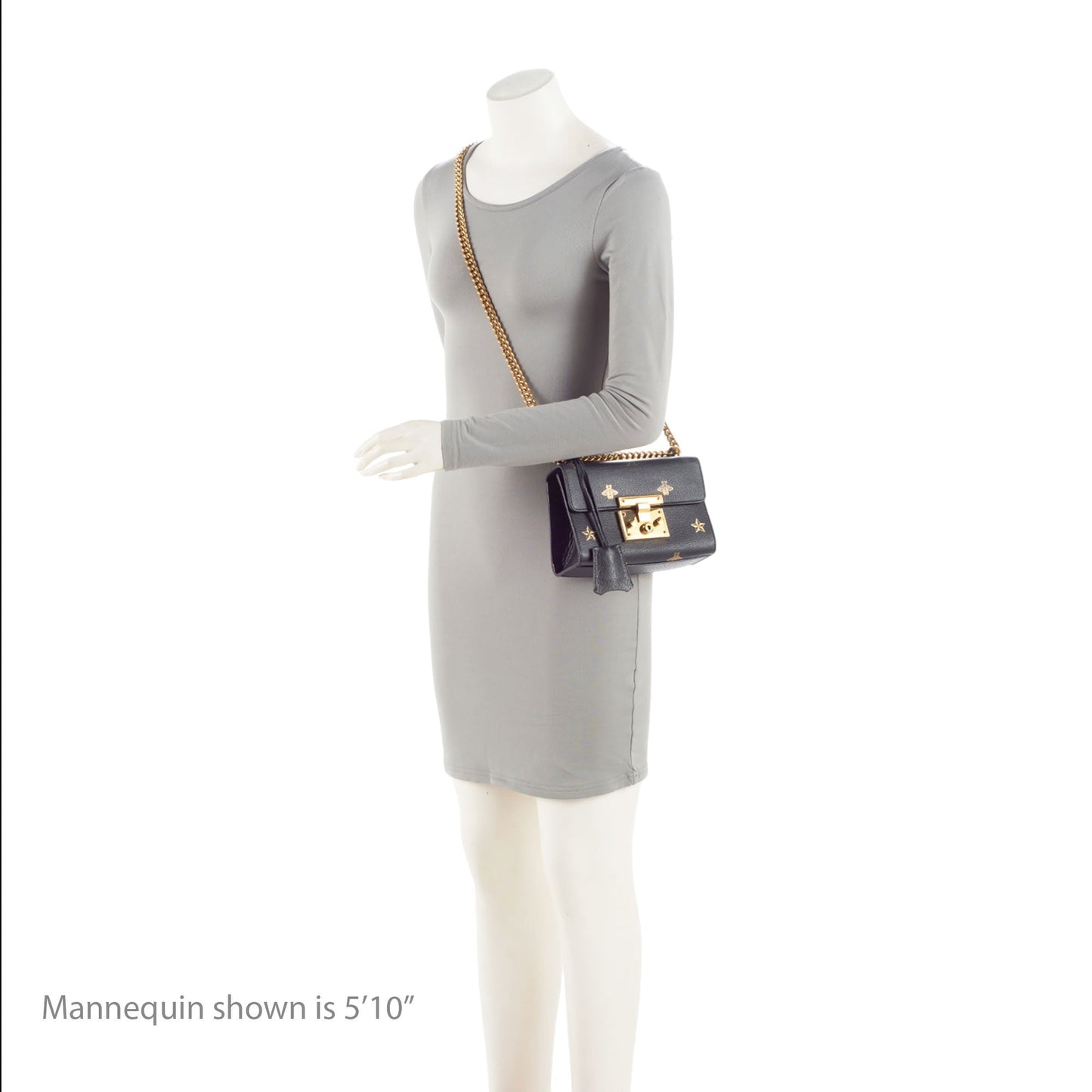 Gucci Calfskin Bee Star Padlock Small Shoulder Bag