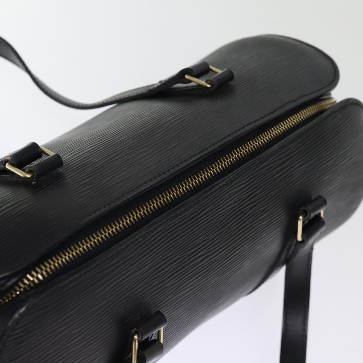 LOUIS VUITTON Epi Soufflot Hand Bag Black M52222 LV 76606