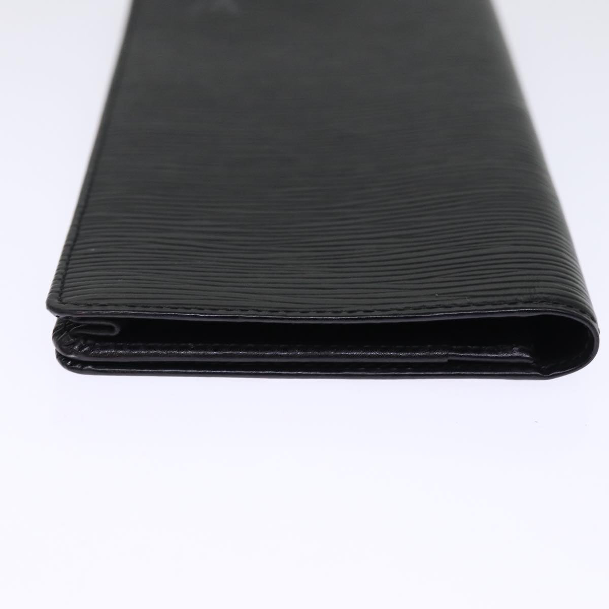 LOUIS VUITTON Epi Porte Cartes Credit Long Wallet Black M63212 LV 76607