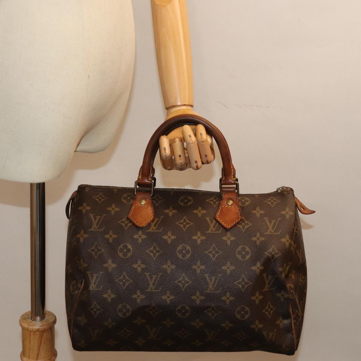 LOUIS VUITTON Monogram Speedy 30 Hand Bag M41526 LV 76618