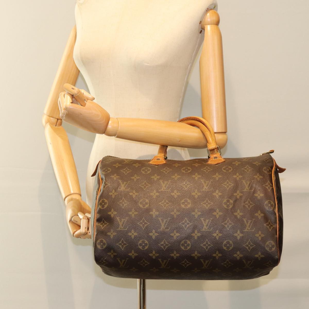 LOUIS VUITTON Monogram Speedy 35 Hand Bag M41524 LV 76671