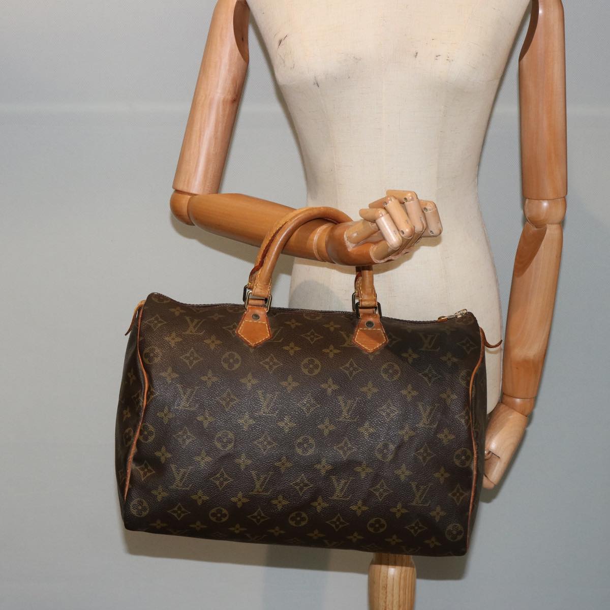 LOUIS VUITTON Monogram Speedy 35 Hand Bag M41524 LV 76671