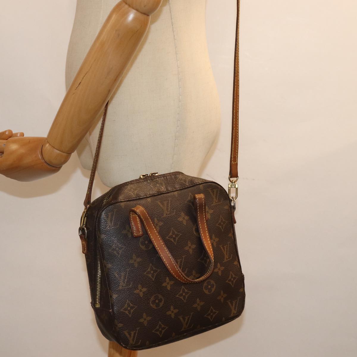 LOUIS VUITTON Monogram Spontini Hand Bag 2way M47500 LV 76684