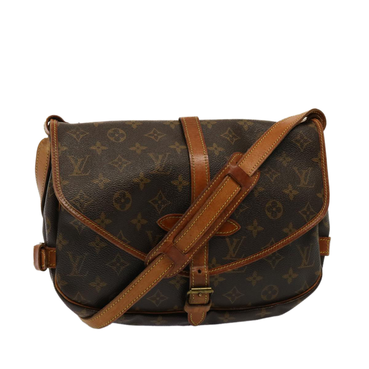 LOUIS VUITTON Monogram Saumur 30 Shoulder Bag M42256 LV 76686