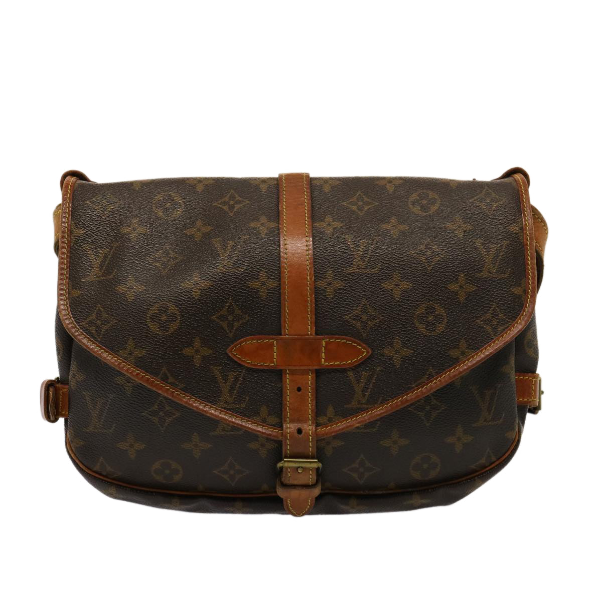 LOUIS VUITTON Monogram Saumur 30 Shoulder Bag M42256 LV 76686