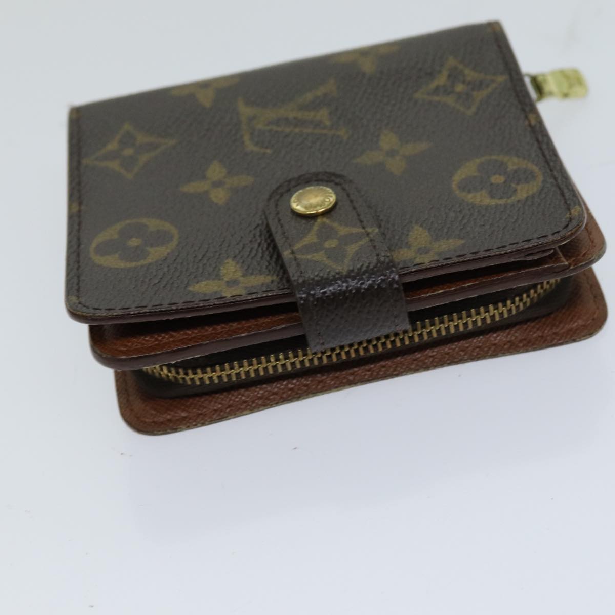 LOUIS VUITTON Monogram Compact Zip Wallet M61667 LV 76691