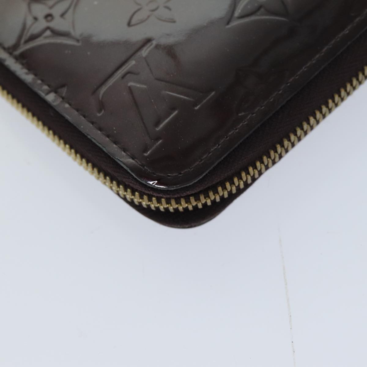 LOUIS VUITTON Monogram Vernis Zippy Wallet Wallet Amarante M93522 LV 76693
