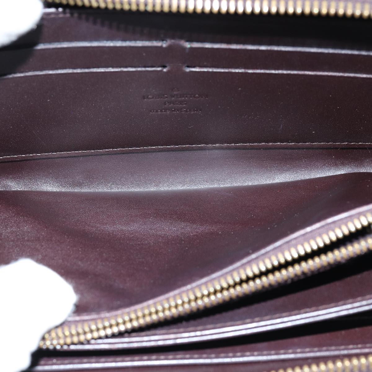 LOUIS VUITTON Monogram Vernis Zippy Wallet Wallet Amarante M93522 LV 76693
