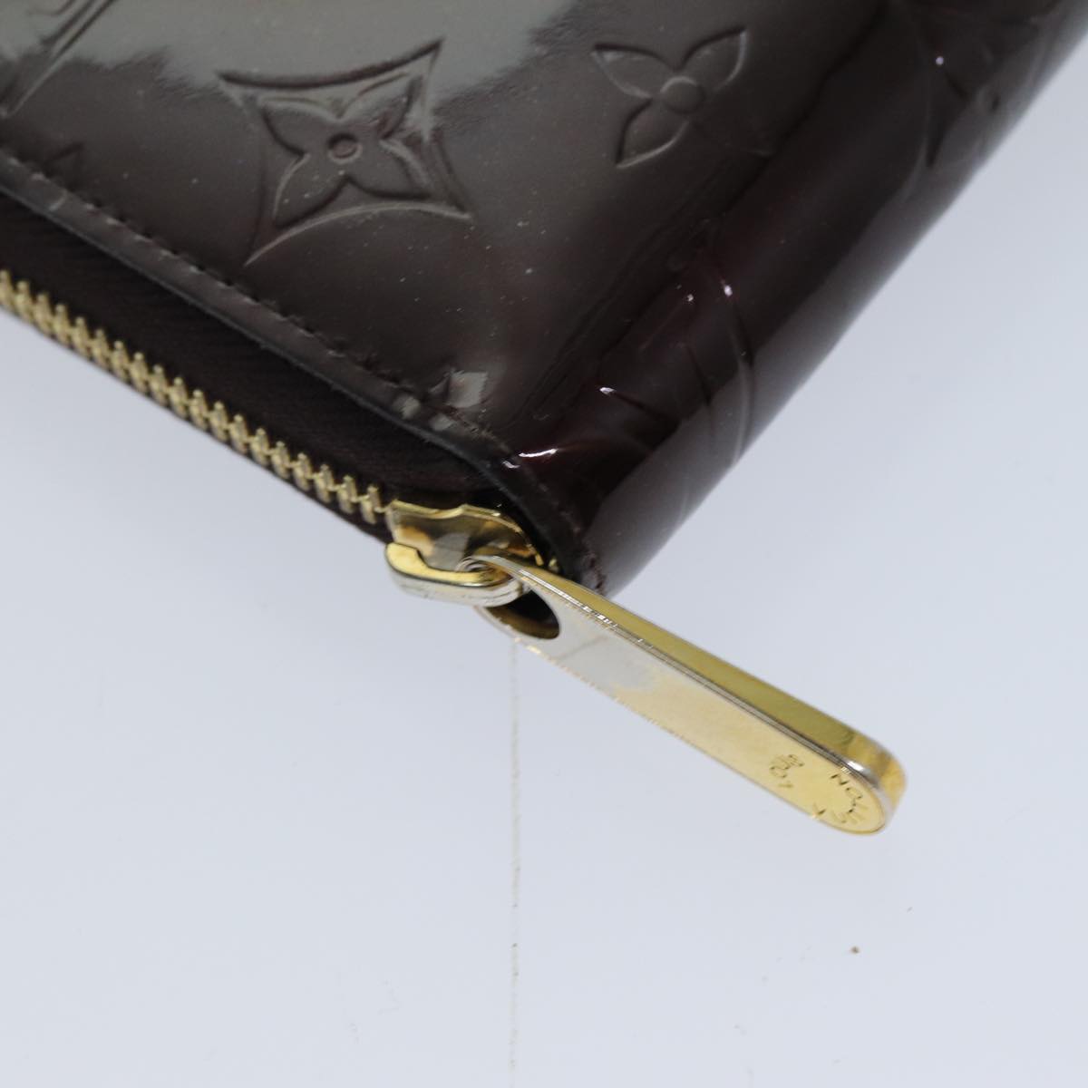 LOUIS VUITTON Monogram Vernis Zippy Wallet Wallet Amarante M93522 LV 76693