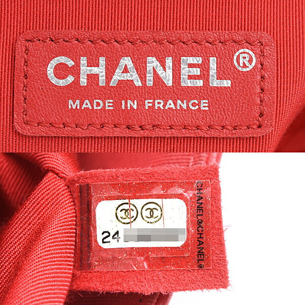 Chanel Chevron Mini Chain Shoulder Bag Red Caviar Skin