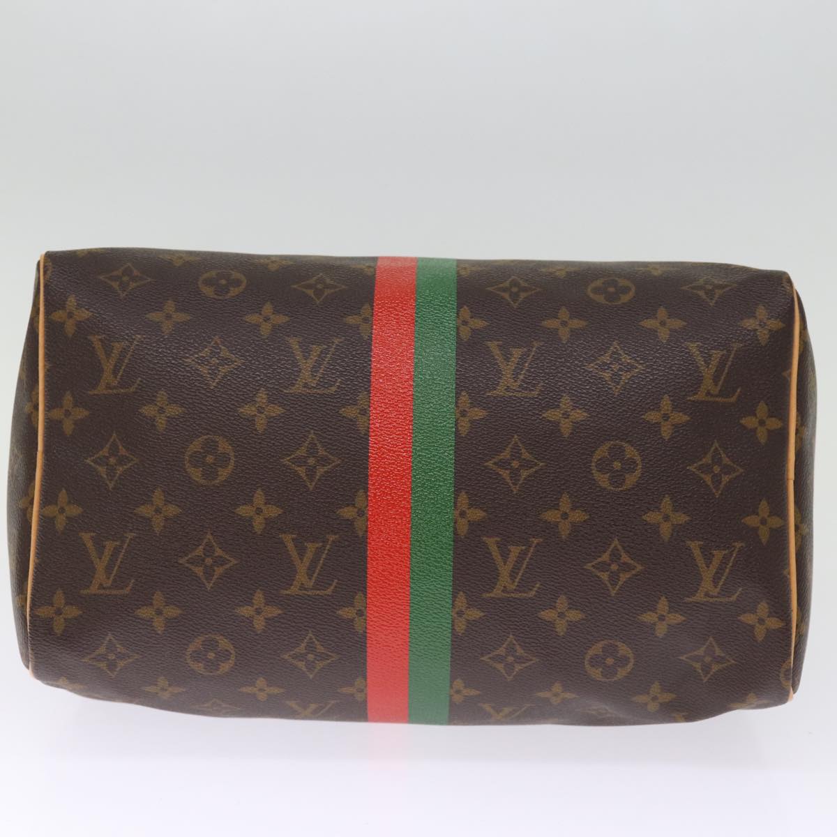 LOUIS VUITTON Monogram My LV Heritage Speedy 30 Hand Bag Red Green LV 76750