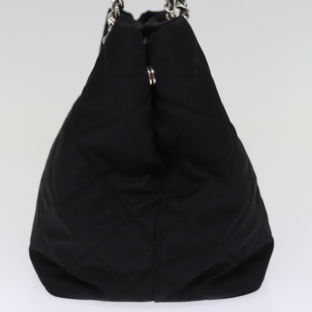 Luxury PradaChain Shoulder Bag Nylon 2way Black 76803