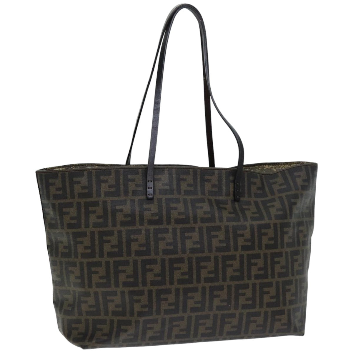 Luxury Fendi Zucca Canvas Tote Bag Black Brown76812