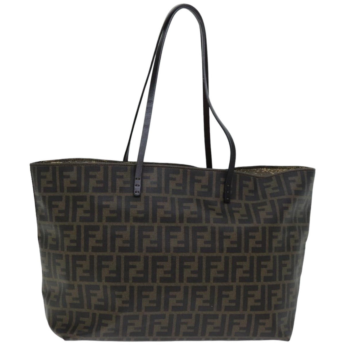 Luxury Fendi Zucca Canvas Tote Bag Black Brown76812