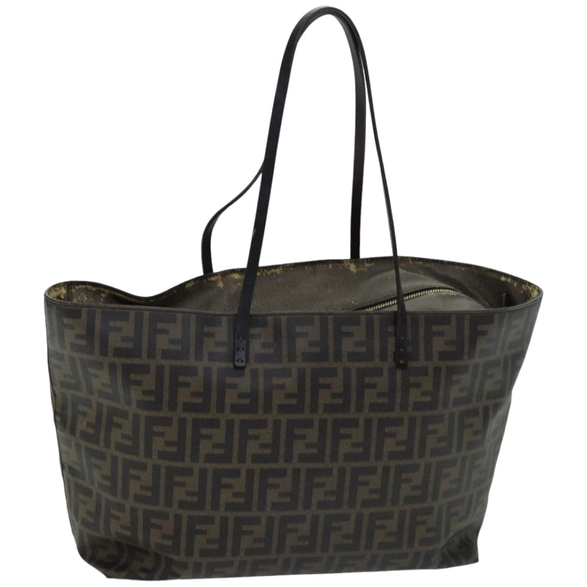 Luxury Fendi Zucca Canvas Tote Bag Black Brown76812