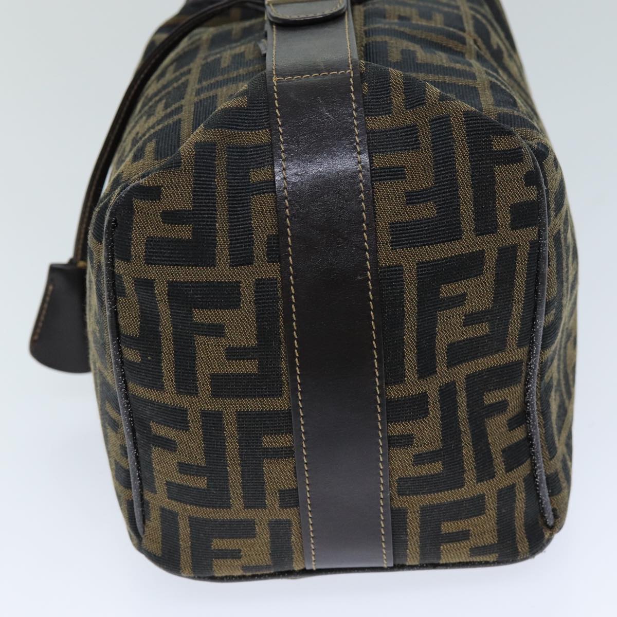 Luxury Fendi Zucca Canvas Vanity Cosmetic Pouch Brown Black76814