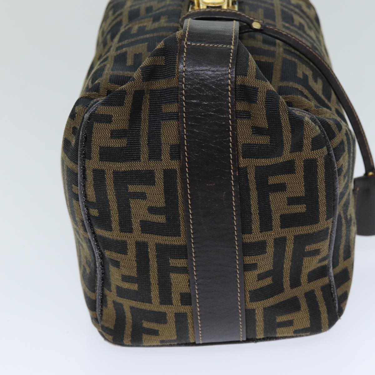 Luxury Fendi Zucca Canvas Vanity Cosmetic Pouch Brown Black76814