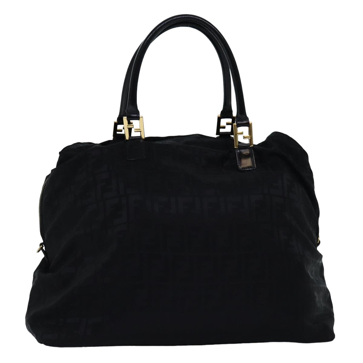 Luxury Fendi Zucca Canvas Hand Bag Black Brown76859