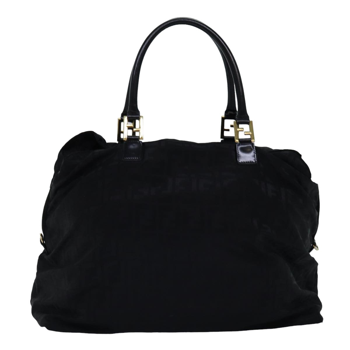 Luxury Fendi Zucca Canvas Hand Bag Black Brown76859