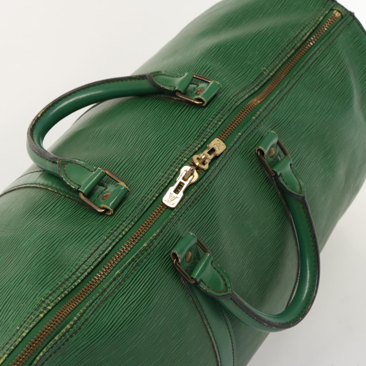 LOUIS VUITTON Epi Keepall 50 Boston Bag Green M42964 LV 76865