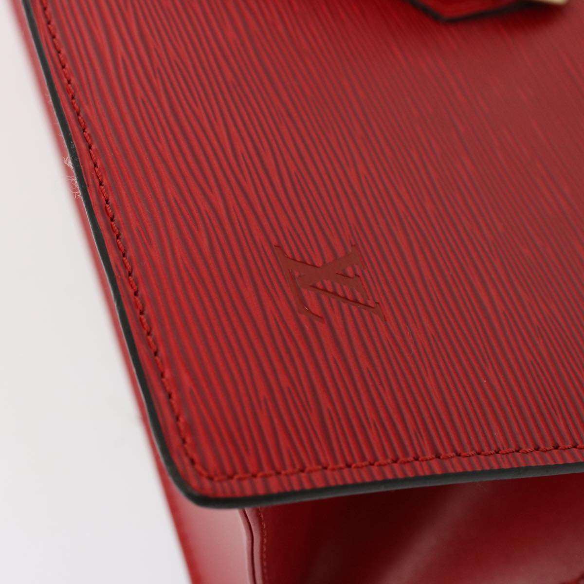 LOUIS VUITTON Epi Sac Triangle Hand Bag Red M52097 LV 76867