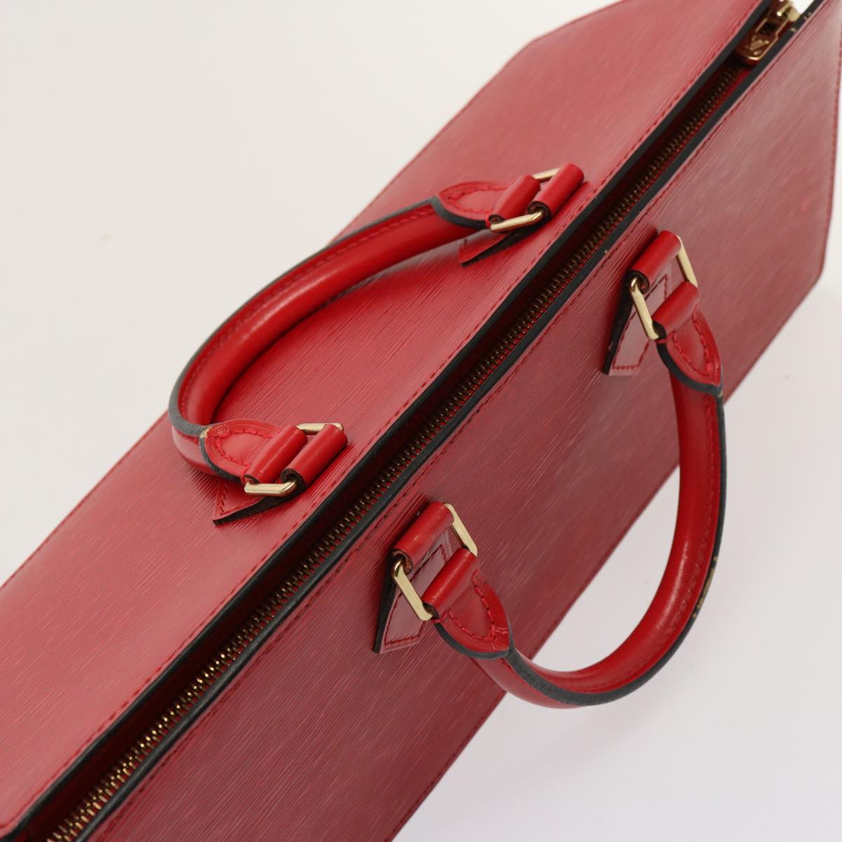 LOUIS VUITTON Epi Sac Triangle Hand Bag Red M52097 LV 76867