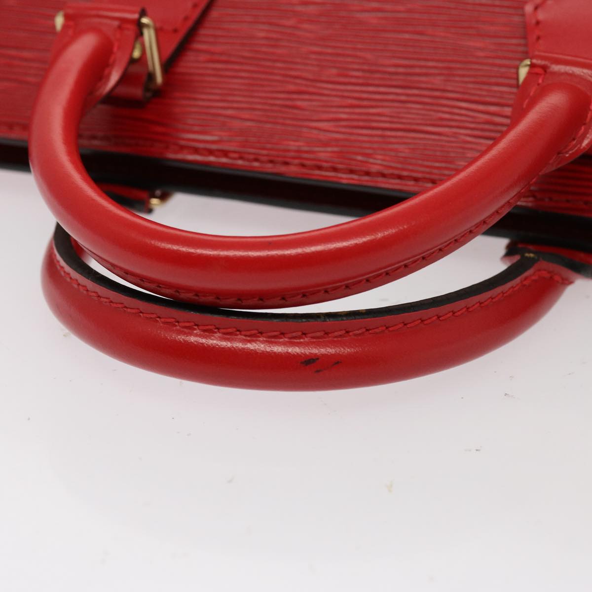 LOUIS VUITTON Epi Sac Triangle Hand Bag Red M52097 LV 76867