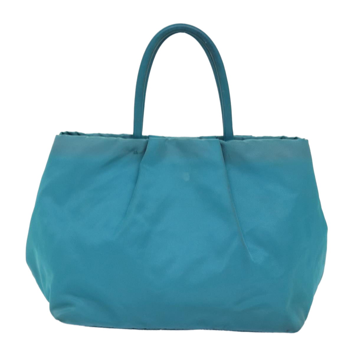 Luxury PradaHand Bag Nylon Turquoise Blue 76968