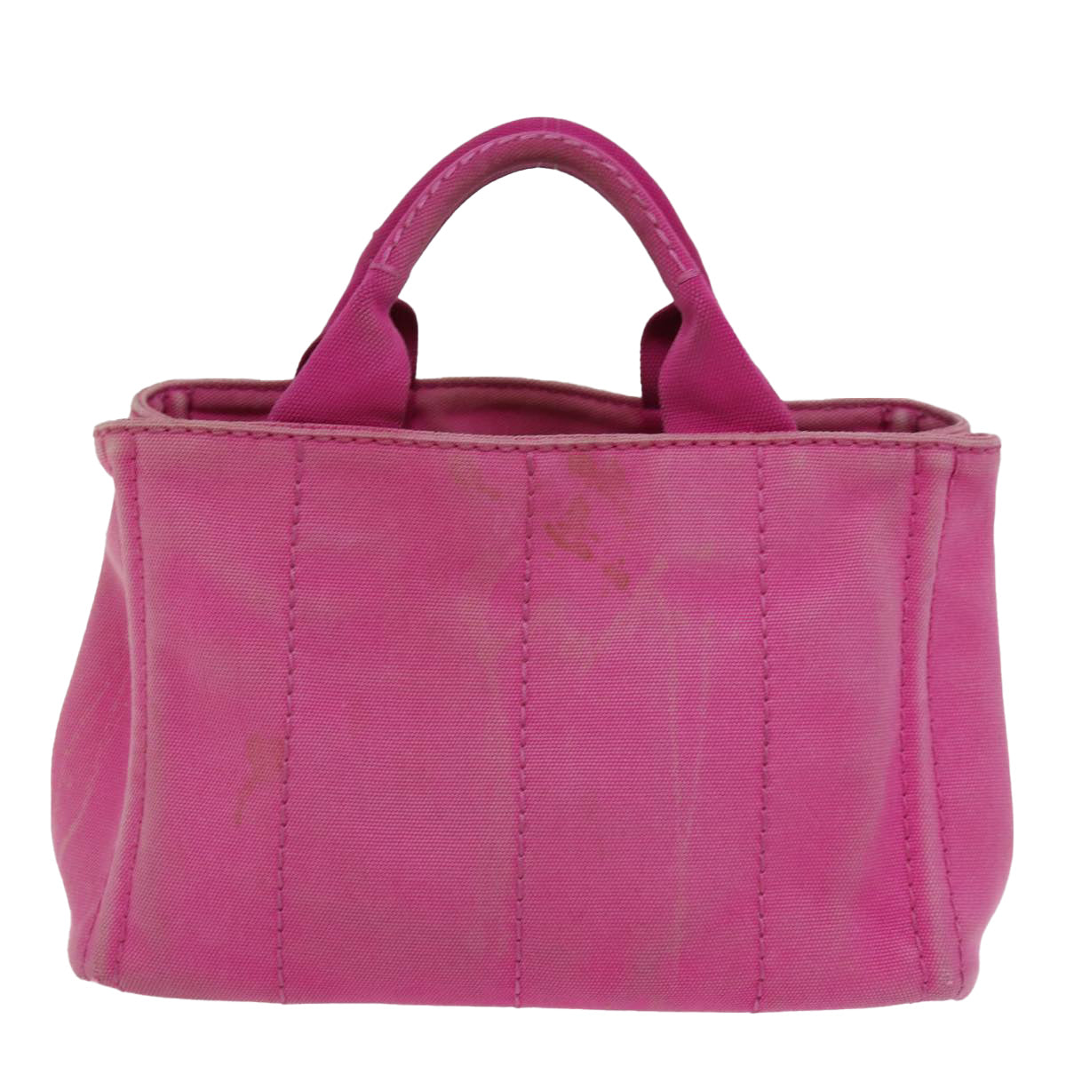 Luxury PradaCanapa PM Hand Bag Canvas 2way Pink 76984