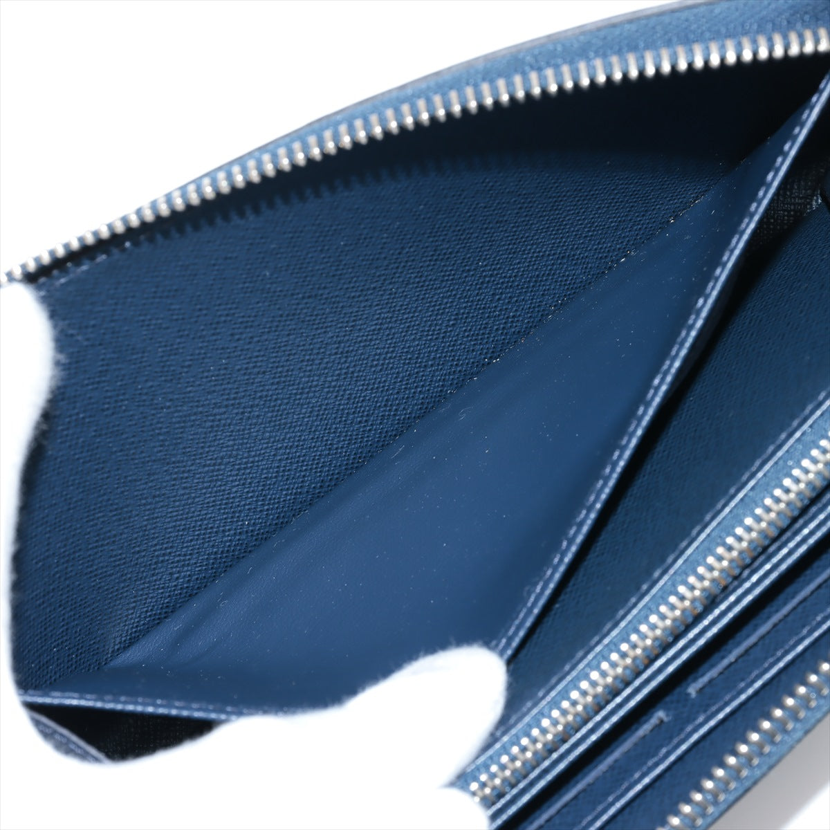 Louis Vuitton Epi  Wallet M61873 Andigo Blue Round Zip Wallet